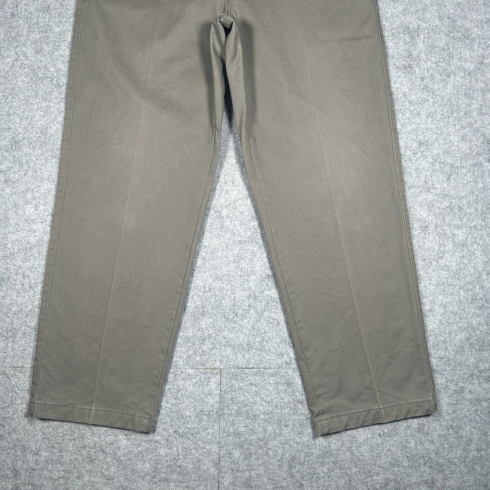 Vintage Lee Chino Pants Men's Size 32x30(32x28) Beige Barrel Wide Leg Fit - Picture 8 of 16